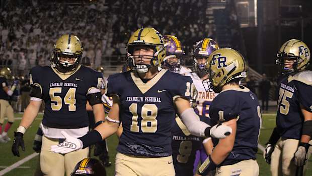 Franklin Regional vs Plum football Brentaro Yamene